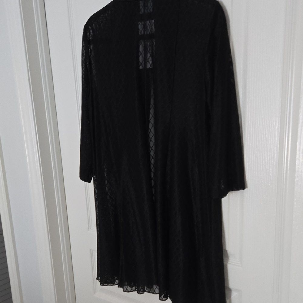 Black Long-Sleeve Robe Jacket - Picture 6 of 6